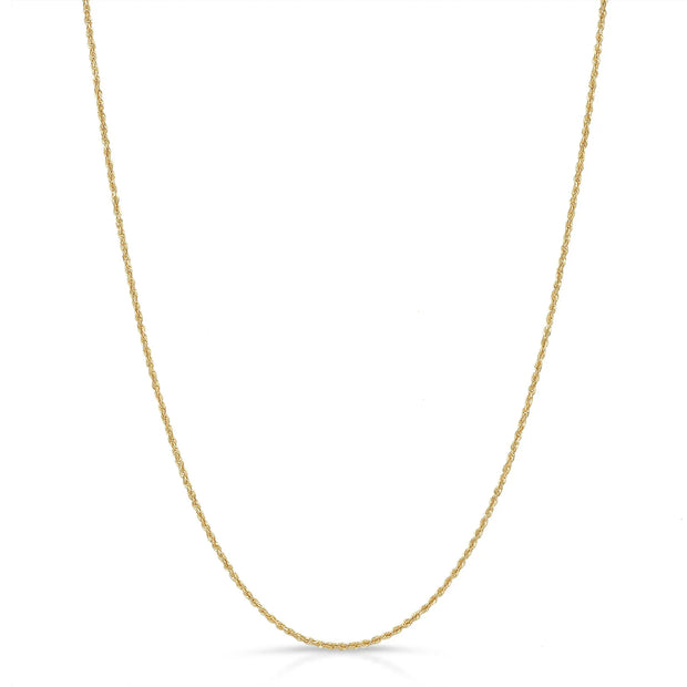 14k Gold Solid Rope Chain 1.5mm V&P Jewelry
