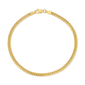 14K Gold Miami Cuban Bracelet 3.2mm vandpjewelry