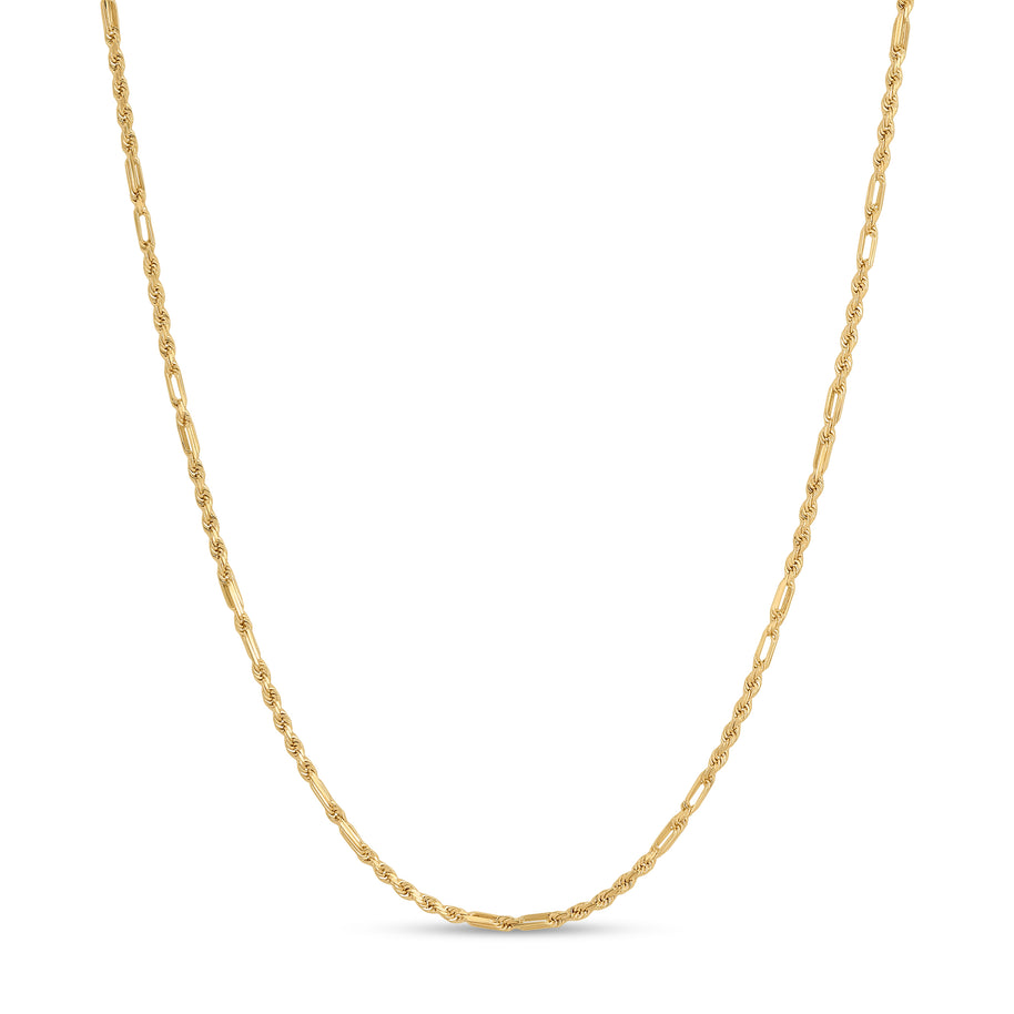 14K Gold Milano Rope Chain 2mm Figarope – vandpjewelry