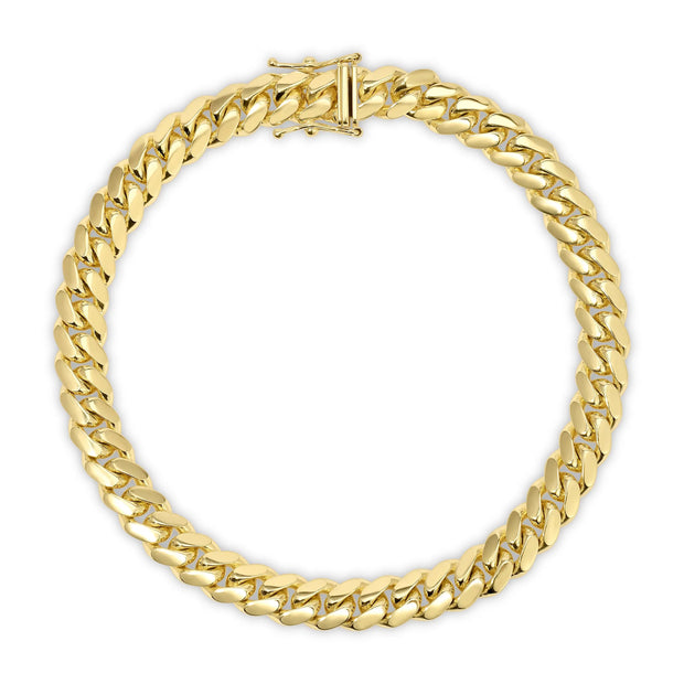 14k Gold Miami Cuban Bracelet 7mm V&P Jewelry