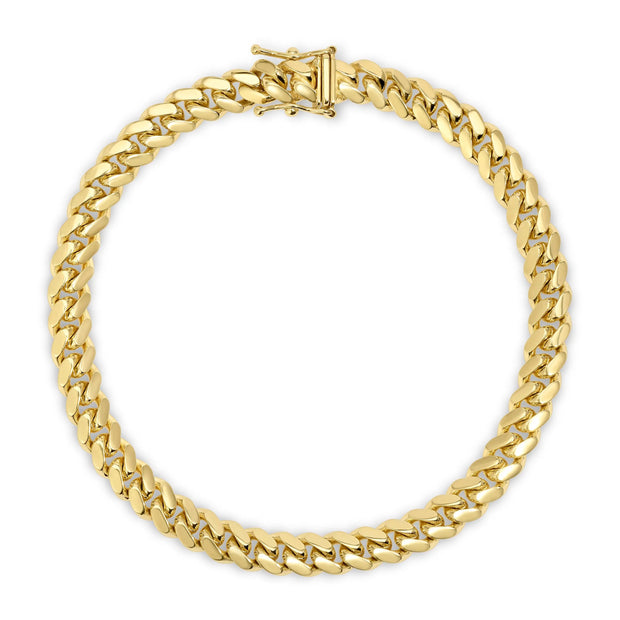 14k Gold Miami Cuban Bracelet 6mm V&P Jewelry