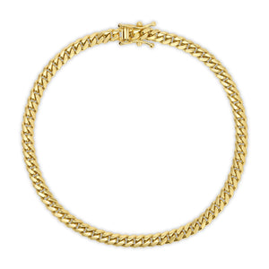 14k Gold Miami Cuban Bracelet 4mm V&P Jewelry
