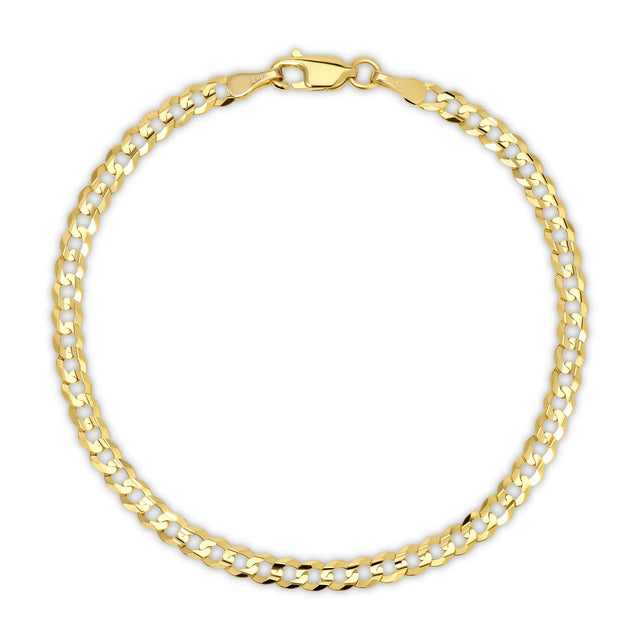 14k Gold Curb Chain Bracelet 4mm V&P Jewelry