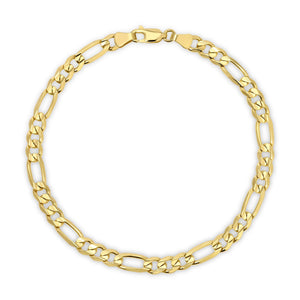 14k Gold Figaro Bracelet 4.5mm V&P Jewelry