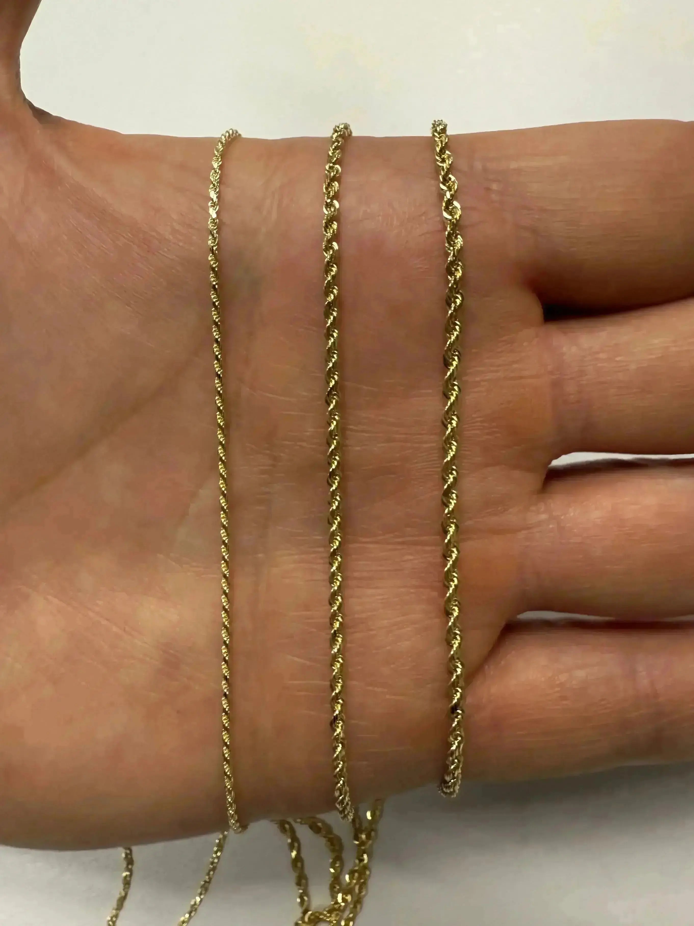 14k Gold Rope Chain with Pax Crucifix Cross Pendant Set (S) vandpjewelry