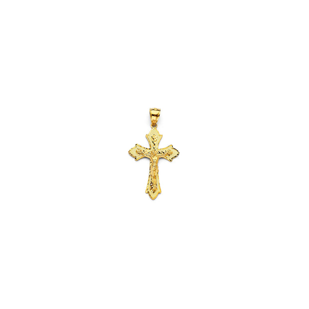 14K Gold Solid Pax Crucifix Cross Pendant S V&P Jewelry