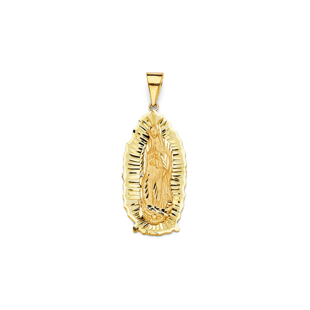 14k Gold Virgin Mary Pendant (L) V&P Jewelry