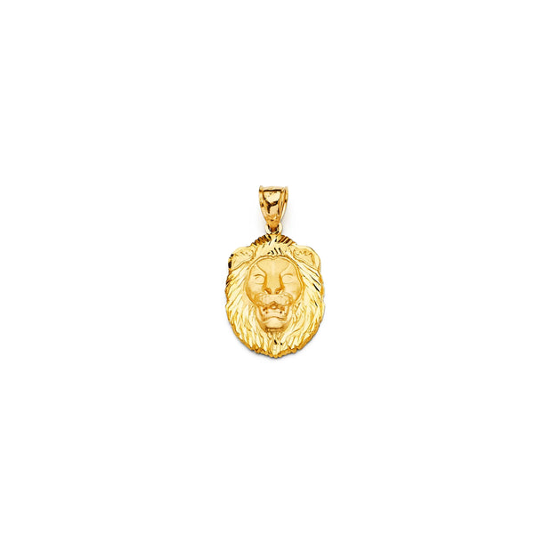 14K Gold Lion Face Pendant 245 V&P Jewelry