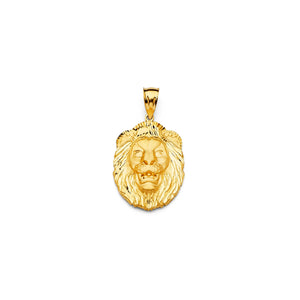 14K Gold Lion Face Pendant 246 V&P Jewelry