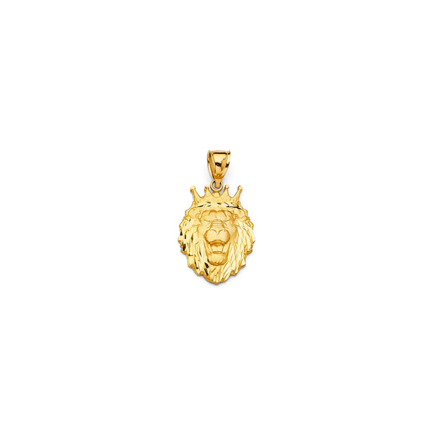 14K Gold Lion Face Pendant 249 V&P Jewelry