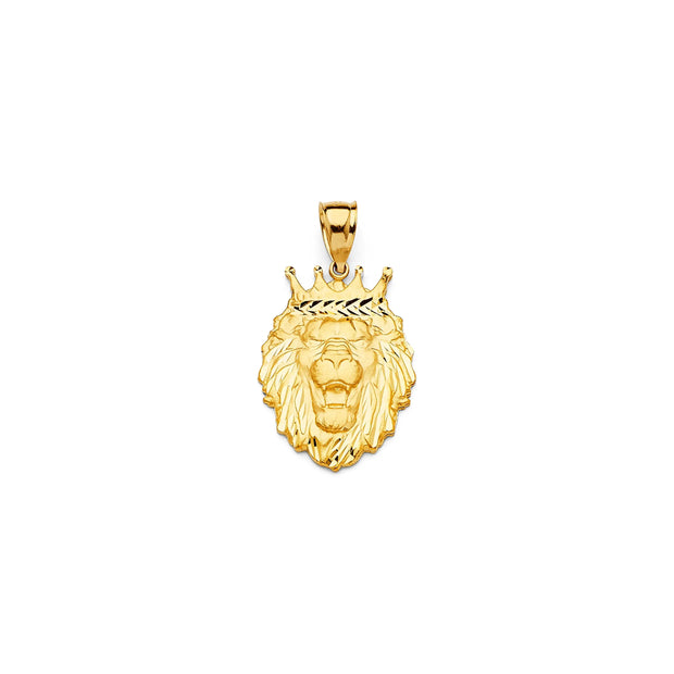 14K Gold Lion Face Pendant 250 V&P Jewelry