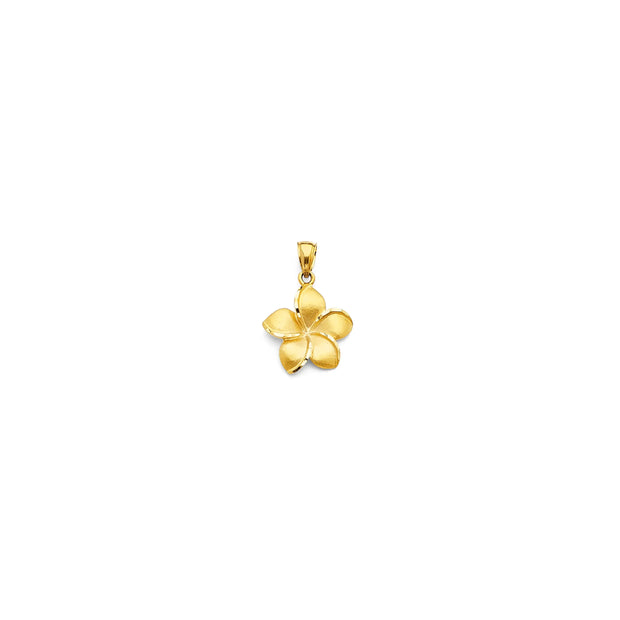 14K Gold Plumaria Flower Pendant (L) V&P Jewelry