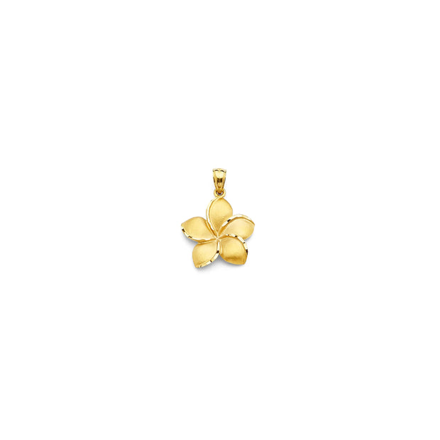 14K Gold Plumaria Flower Pendant (XL) V&P Jewelry