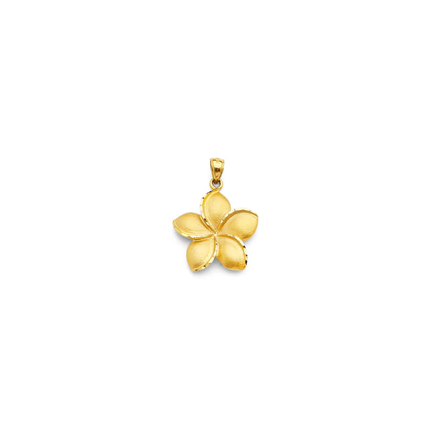 14K Gold Plumaria Flower Pendant (XXL) V&P Jewelry