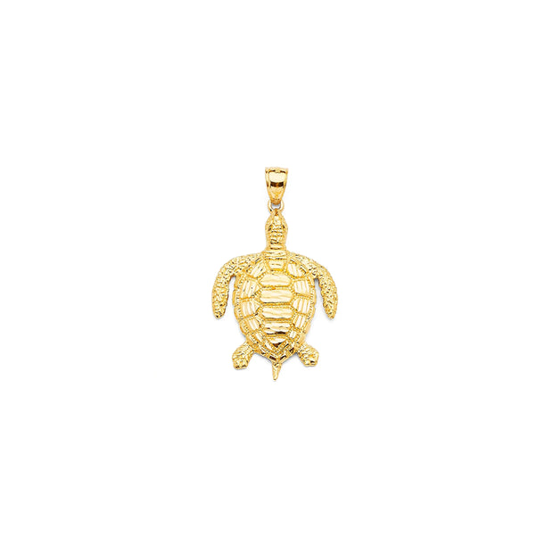 14K Gold Turtle Pendant 432 V&P Jewelry