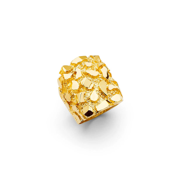 14K Gold Solid Titan Nugget Ring V&P Jewelry