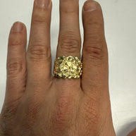 14K Solid Gold Stone Nugget Ring V&P Jewelry