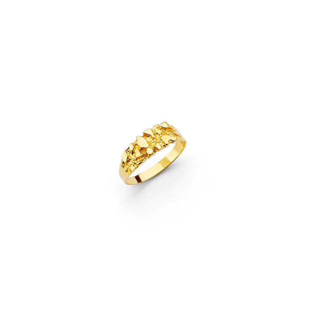 14K Solid Gold Freeform Nugget Ring 732 V&P Jewelry
