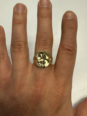 14K Gold Solid Dollar Sign Ring 740 V&P Jewelry