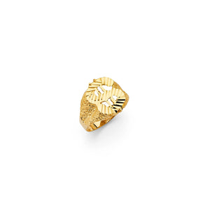 14K Gold Solid Dollar Sign Ring 740 V&P Jewelry