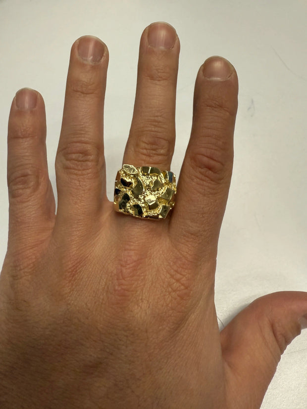 14K Gold Solid Bolder Nugget Ring V&P Jewelry