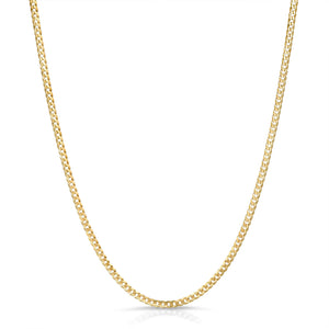 14K Gold Solid Curb Chain 3mm V&P Jewelry